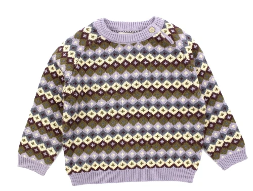 Wheat multi lavender pullover Mimi bomuld